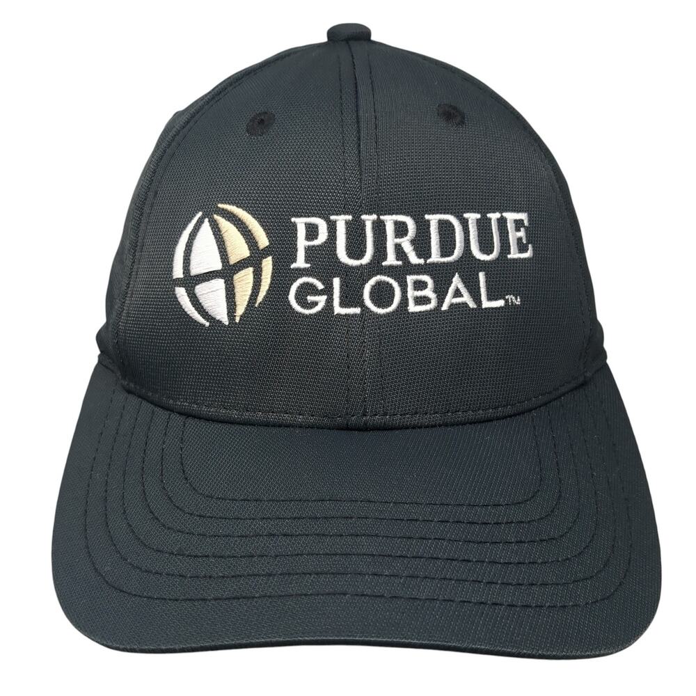 Sport-Tek Purdue Global Black Cap with Gold Logo